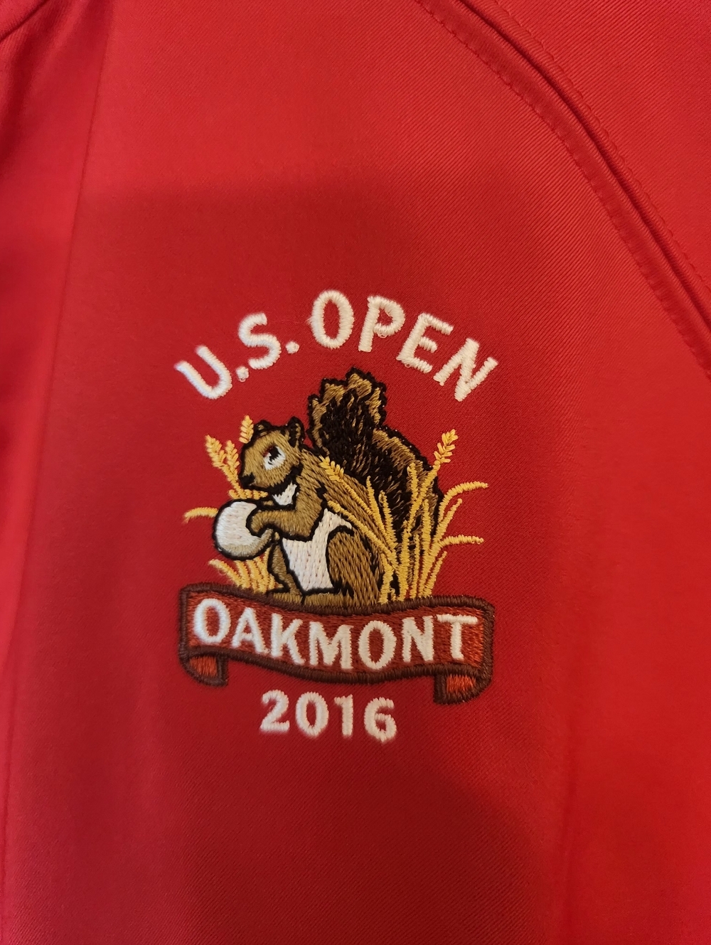 Adidas 2016 U.S. Open Oakmont Golf Jacket - Women's Red Full-Zip Climalite Sz: L - Picture 4 of 14